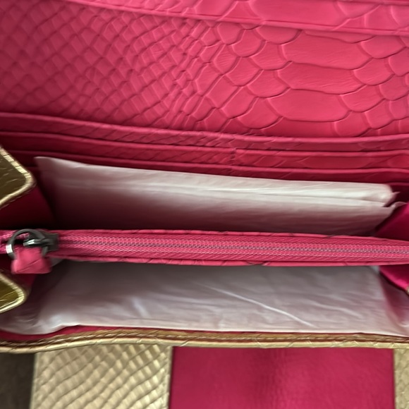 Gold Faux Snake Skin Wallet and Passport Holder - Picture 7 of 7